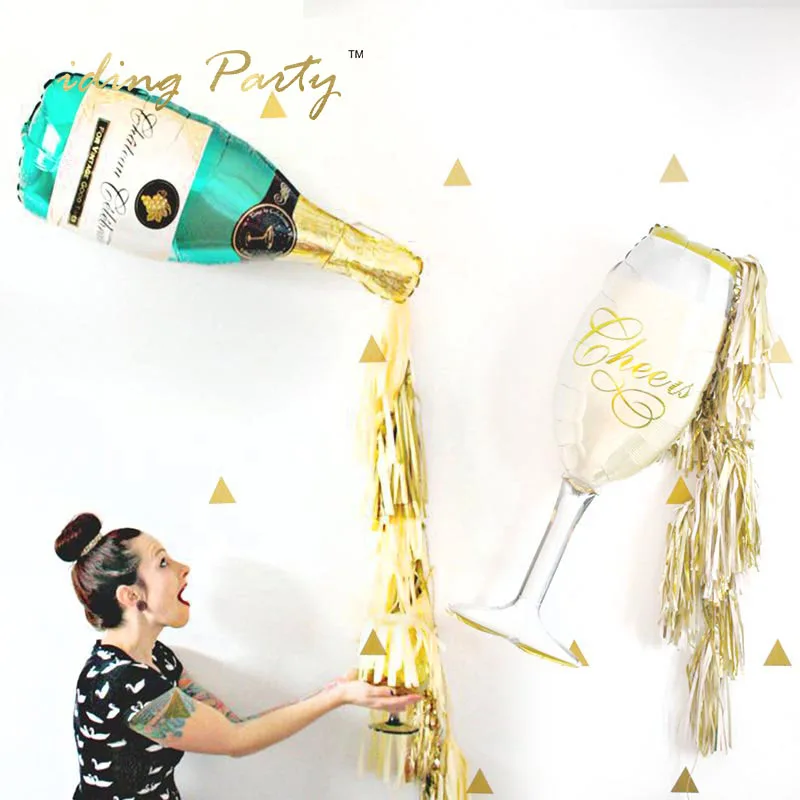 Foil Balloon Champagne Anniversaire Ballon Fete Mariage Accessoires Foil Balloon Champagne Anniversaire Ballon Fete Mariage Accessoires