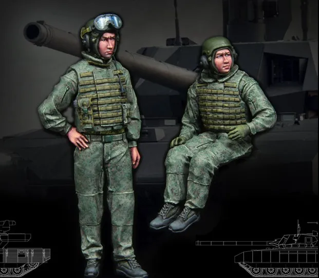 1/35 масштаб современной войны русский танкер 2 человек Миниатюрные модели для