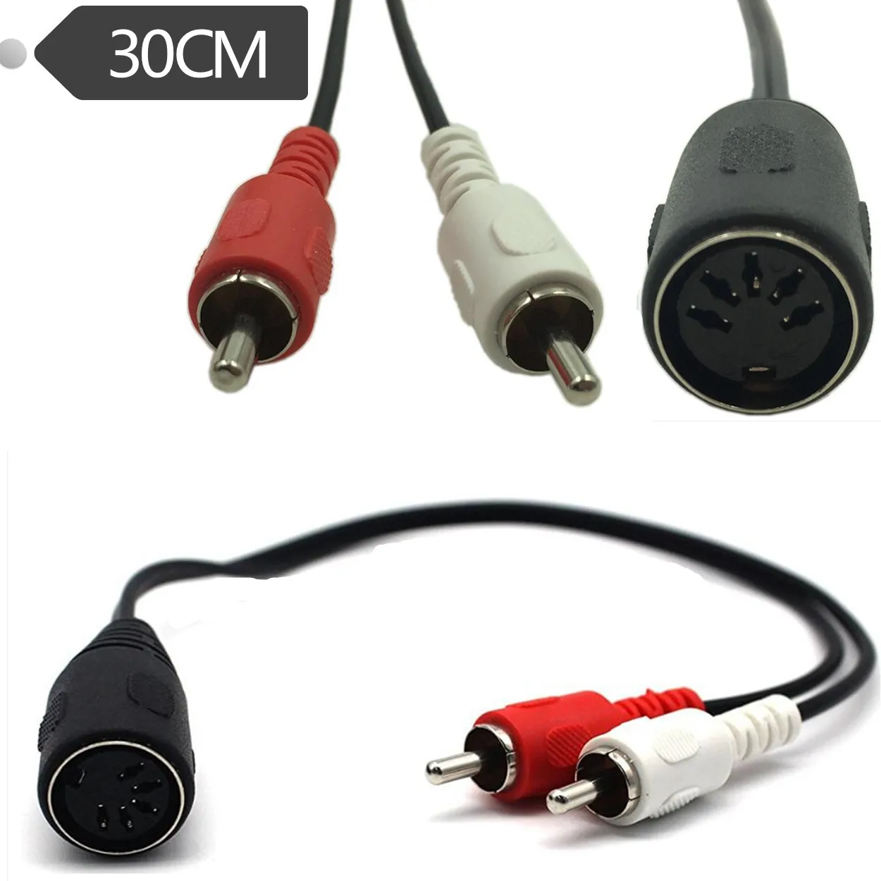 5 контактный DIN Женский 2RCA lotus Винтаж аудио оборудования Кабель адаптер pin Din 0 3