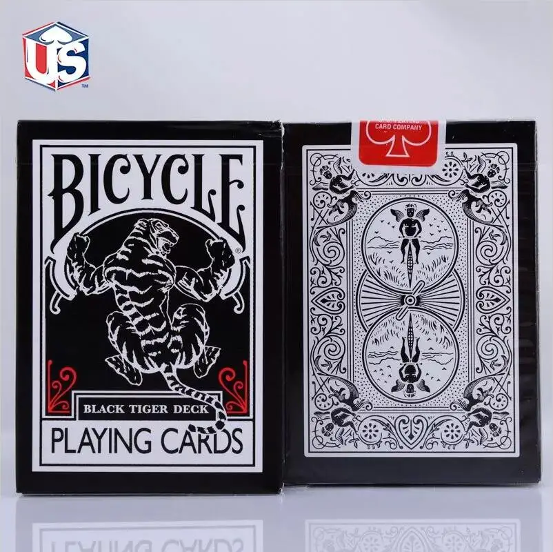 

UV500 Black Tiger TCC Black Deck Tigers Red Pips Second Edition Ohio Bicycle Playing Card Decks Magic Tricks Magic Poker Cards