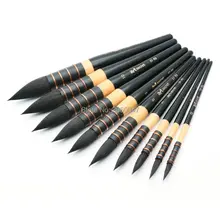 27RQ Series Fine Squirrel Hair Short Wooden Handle Watercolor brush Art Paint Brush