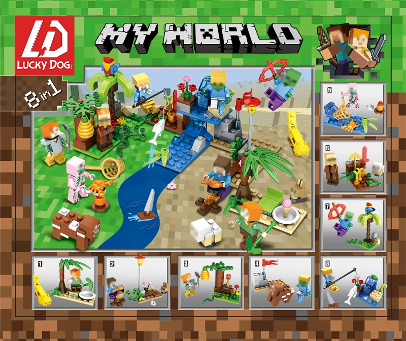 

My World Mechanism Building Blocks Compatible with LegoINGly Minifigures Toys Blocks for Children Single Sale Blocks