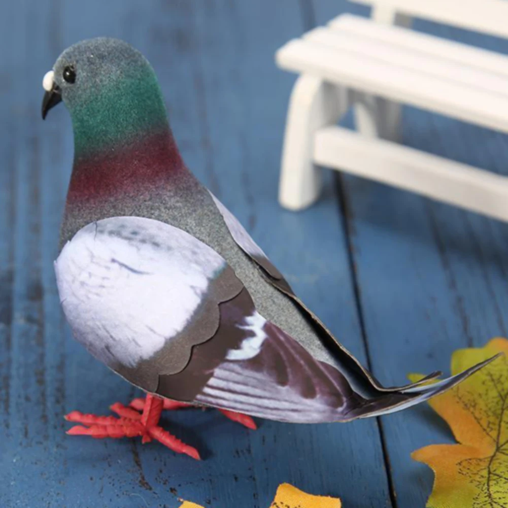 Simulation Foam Pigeon Model Fake Artificial Imitation Bird Garden Decor Gift