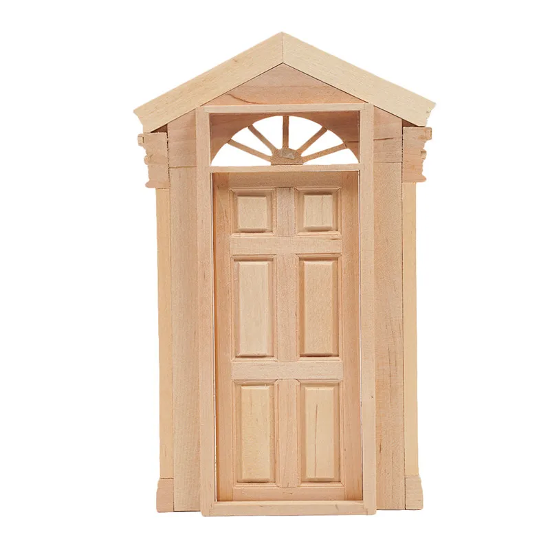 Dongzhur DIY деревянный 1:12 кукольный домик дверь Miniaturas 1:12 деревянный кукольный домик Миниатюрные 1:12 игрушки для детей Прямая поставка