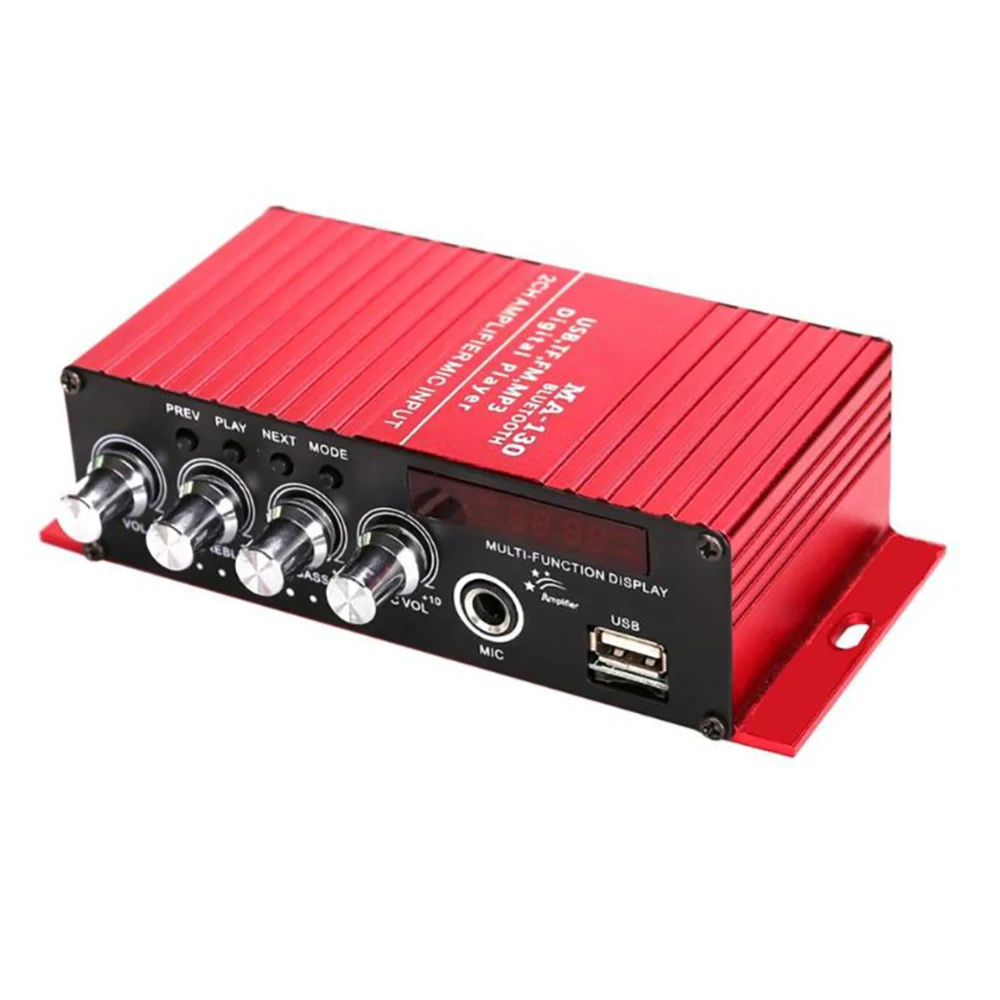 DC 12V Mini amplifiers audio hifi stereo sound Car Bluetooth Microphone Power Amplifier Power Intelligent Audio Amplifier