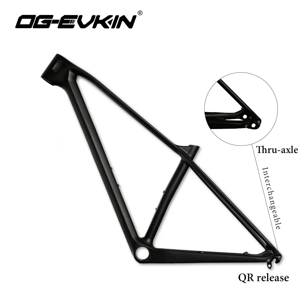 

2018 Light T1000 29er Carbon MTB Frame PF30 UD matte Carbon mtb Frameset Bicycle 31.6mm Thru Axle 142x12 and QR 135x9mm Disc