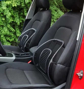

Hot Sale Protect the waist Black Mesh Cloth Car Seat Cushion Lumbar Waist Back Support Lumbar Pillow 2016
