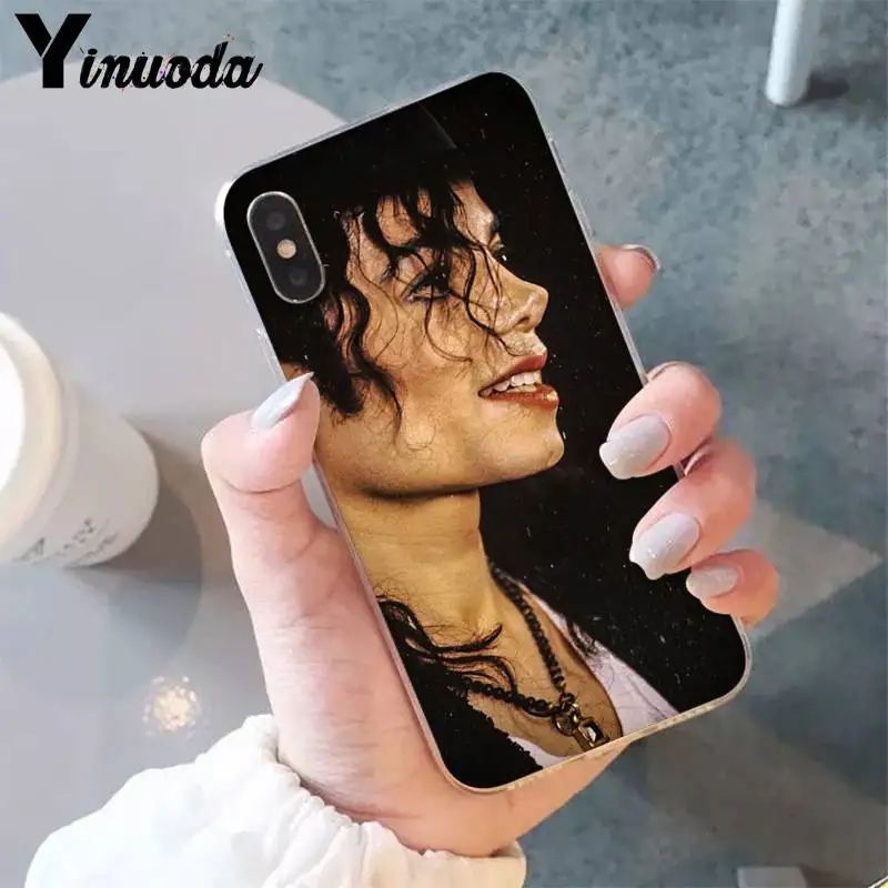 Yinuoda Майкл Джексон мягкий чехол для телефона iPhone 8 7 6 6S Plus X XSMAX 5 5S SE XR 10 Fundas Capa 11 11pro 11promax - Цвет: A6