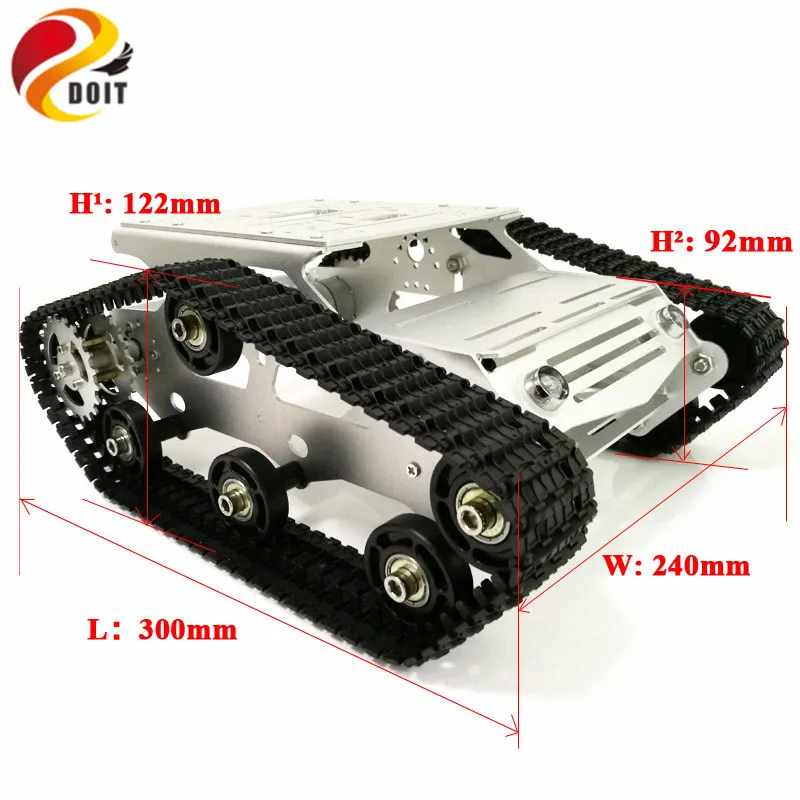 DOIT гусеничный робот танк шасси с рамкой из алюминиевого сплава Роботизированная рука интерфейс отверстия для робота проекта Выпускной дизайн YP100