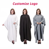 Customize Logo Extra Large Hairdressing Cape Apron Haute Couture Salon Customer Cloth Haircut Perm Dye Gown Cover Uniform U1221 1