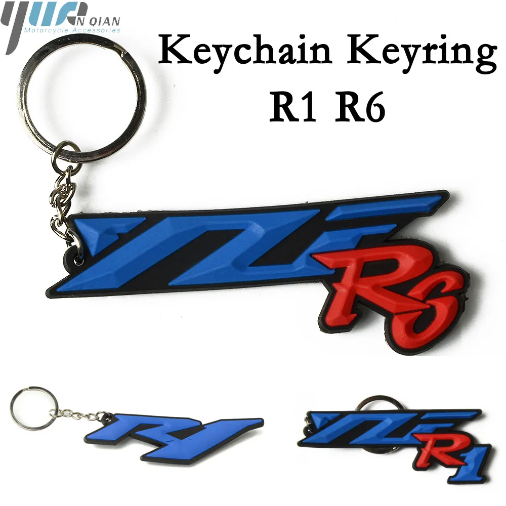 

Soft Rubber Accessories Motorcycle Keychain Motorbike Key Ring Key chain keyring for yamaha YZF R1 yzf-r1 YZF-R1 yzf-r6 YZF-R6