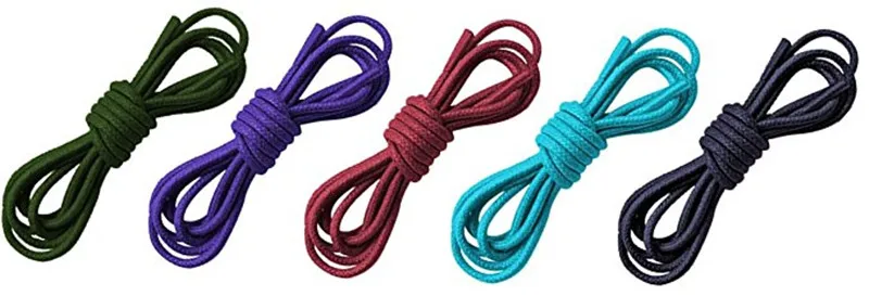 100% encerado algodão sapato laços para sapatos de couro
