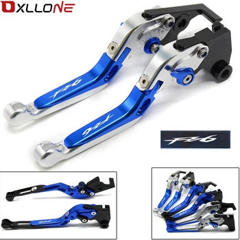 

Motorcycle Accessories Adjustable Brake Clutch Levers For YAMAHA FZ6 FAZER 2004 2005 2006 2007 2008 2009 2010 WITH LOGO FZ6