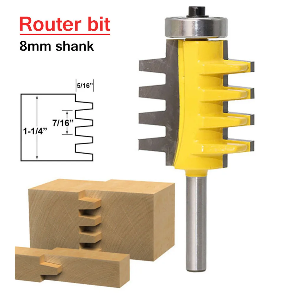 8-ручка гравировальный станок фрезерный резак 8 мм хвостовик рельс Реверсивный палец шарнир клей маршрутизатор бит конус шип резчик по дереву