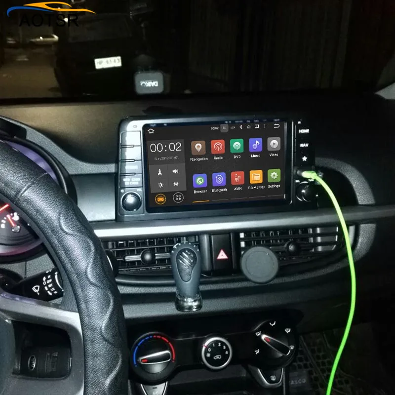 Best 2Din Android 8.0 Car Radio stereo For KIA MORNING 2016 2017 2018 GPS Navi Multimedia Player Head Unit Wifi 4-Core with dvd 4+32G 3