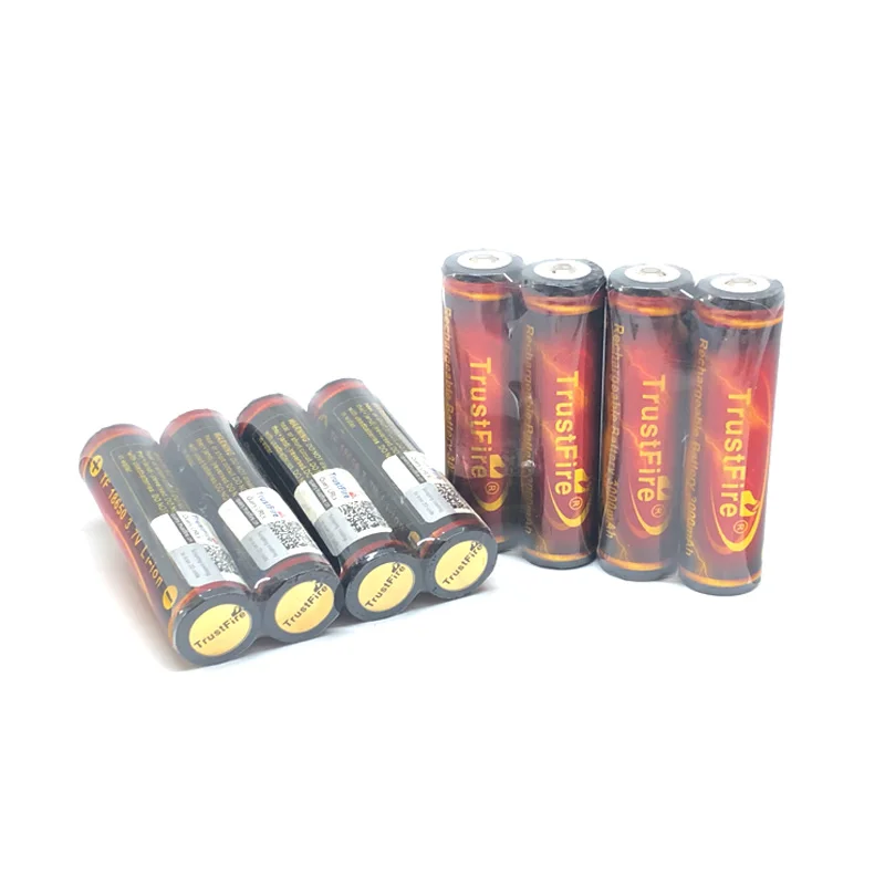 20 шт./лот TrustFire 18650 Золотой защищенная батарея 3,7 V 3000mAh литиевые аккумуляторные батареи для фонарик факел
