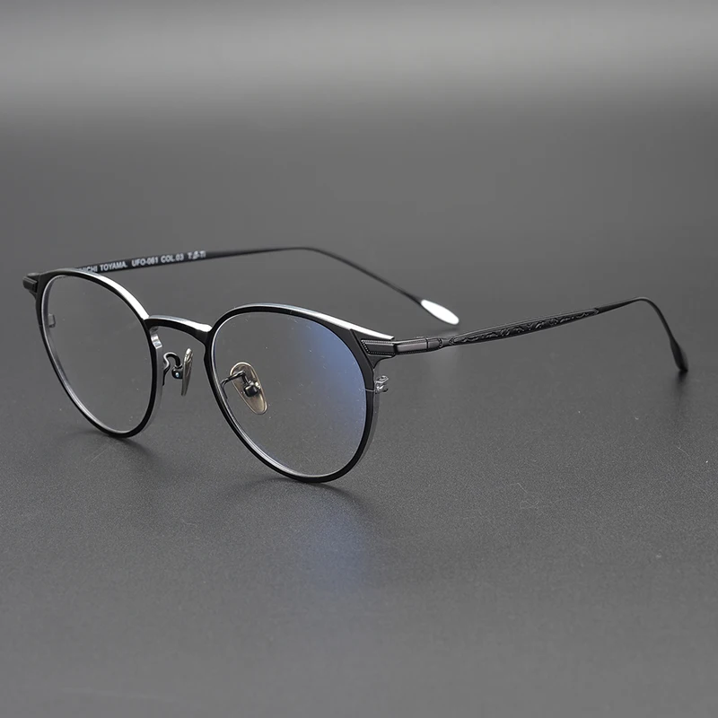 Online Marcos de gafas de montura óptica redondos de titanio puro 2019 gafas Unisex Retro gafas de prescripción para hombres y mujeres marcos de miopía