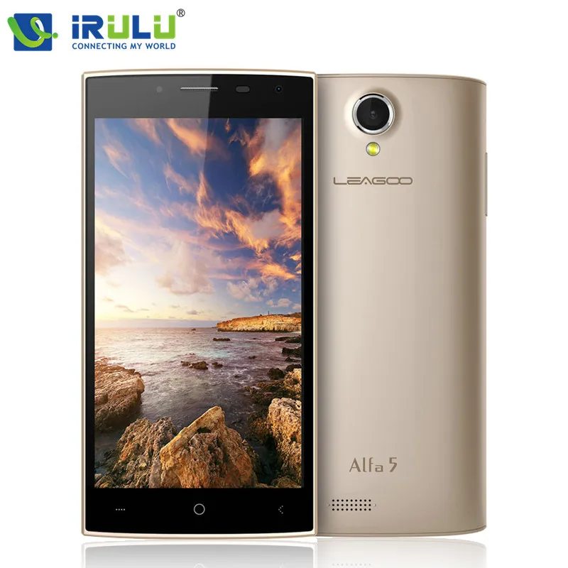 IRULU Leagoo Alfa 5 &quotHD Android 1 4 ядра смартфон Dual SIM телефон 1280*720 3g WCDMA ГБ Оперативная память