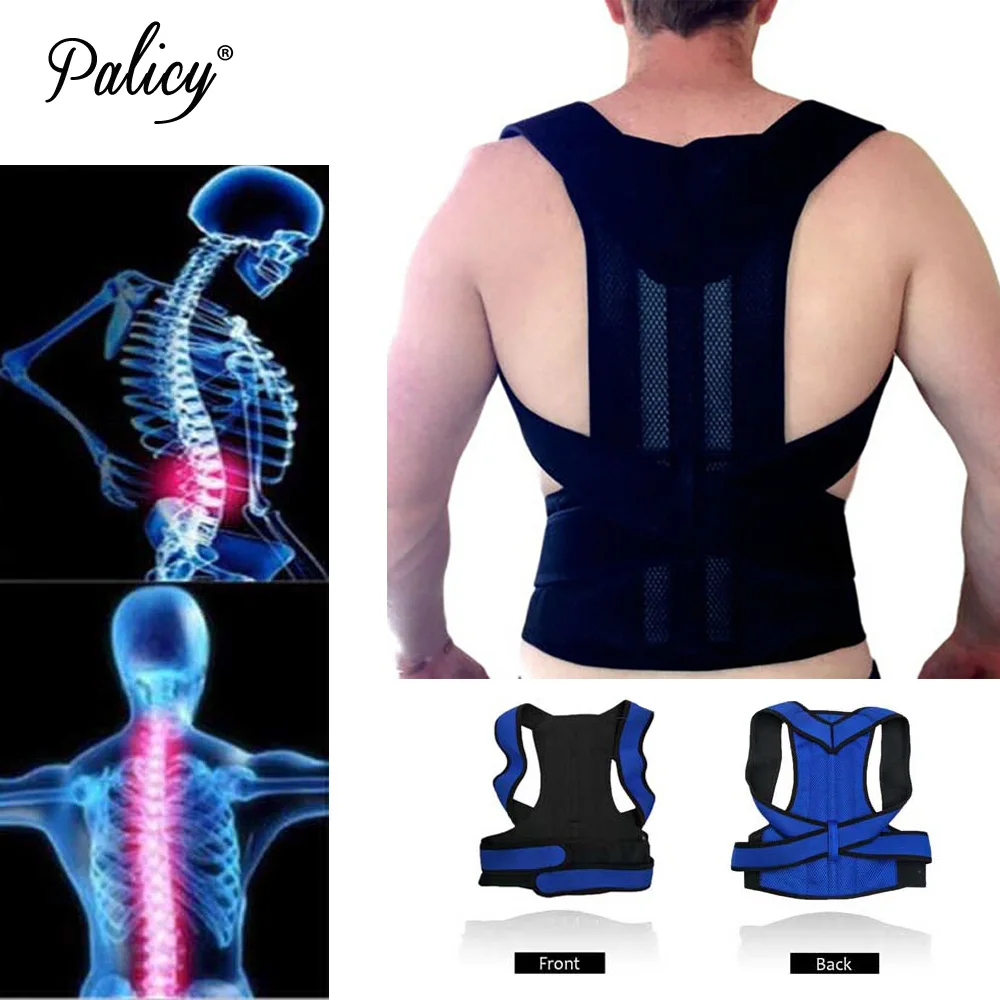 

Palicy Neoprene Shapewear For Men Bodysuit Corset Male Back Lumbar Sauna Suit Brace Strap Vest Belt Cincher Posture Corrector