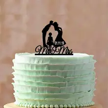 Забавный свадебный торт Топпер, деревенский свадебный торт Топпер семейный свадебный торт Топпер с маленькой девочкой, уникальный свадебный торт т