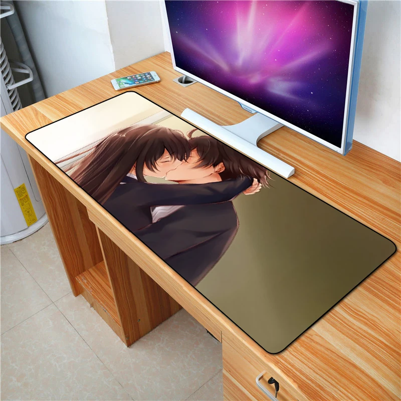 

FFFAS 70X30cm High Gaming mouse pad Anti-slip Locking Edge Waterproof Natural Rubber Desk Mouse Mat Keyboard Mat Customized XL