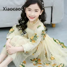 Costume Kids Spring Summer Girls Dress Fashion Children Princess Dresses for Girls Embroidery Print Party Dress Kid Clothes 2019 Costume Kids Spring Summer Girls Dress Fashion Children Princess Dresses for Girls Embroidery Print Party Dress Kid Clothes 2019
