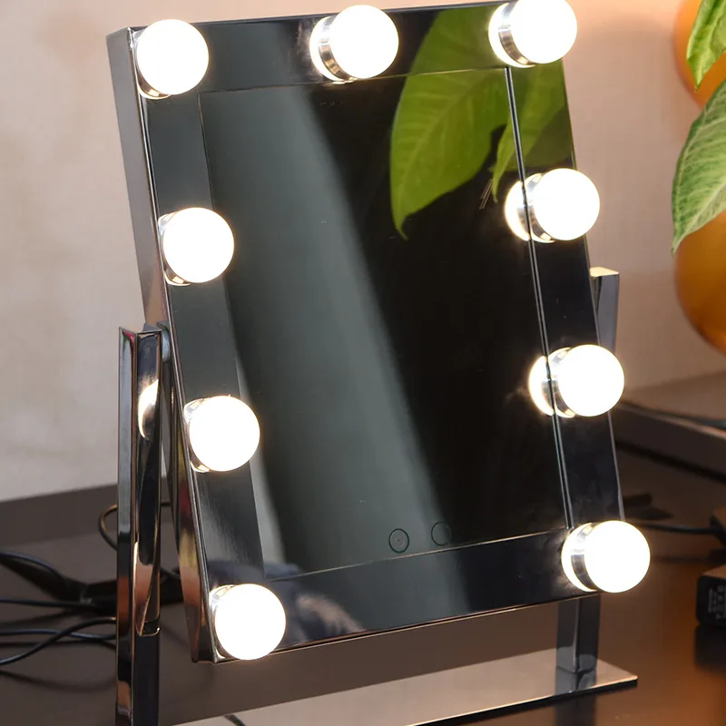 Hollywood Makeup Vanity Mirror With Light Large Lighted Make Up Touch Screen Table Stand Cosmetic Led Bulbs|Зеркала для макияжа| |