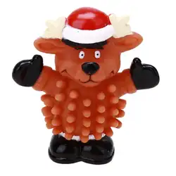 Крис рождественские олени Форма собака забавная игра жевать игрушка ПВХ кошка прекрасный скрипучий плюшевые игрушки мягкие приятные