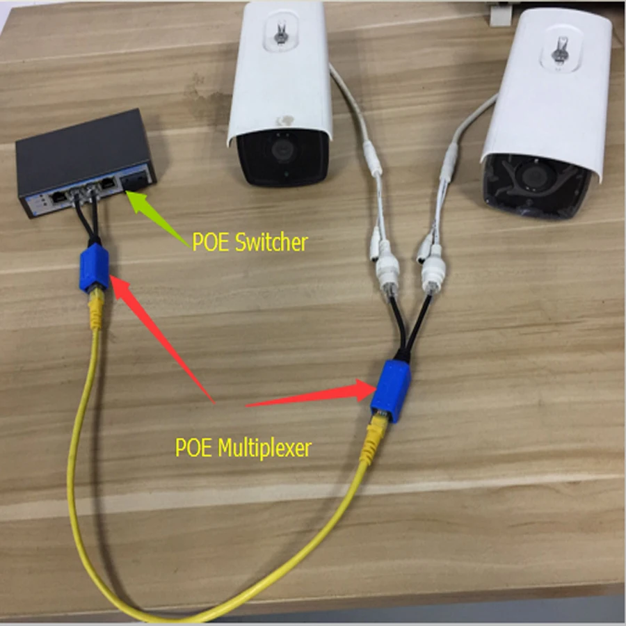 2CH POE ip-камера мультиплексор видеопередатчик сплиттер