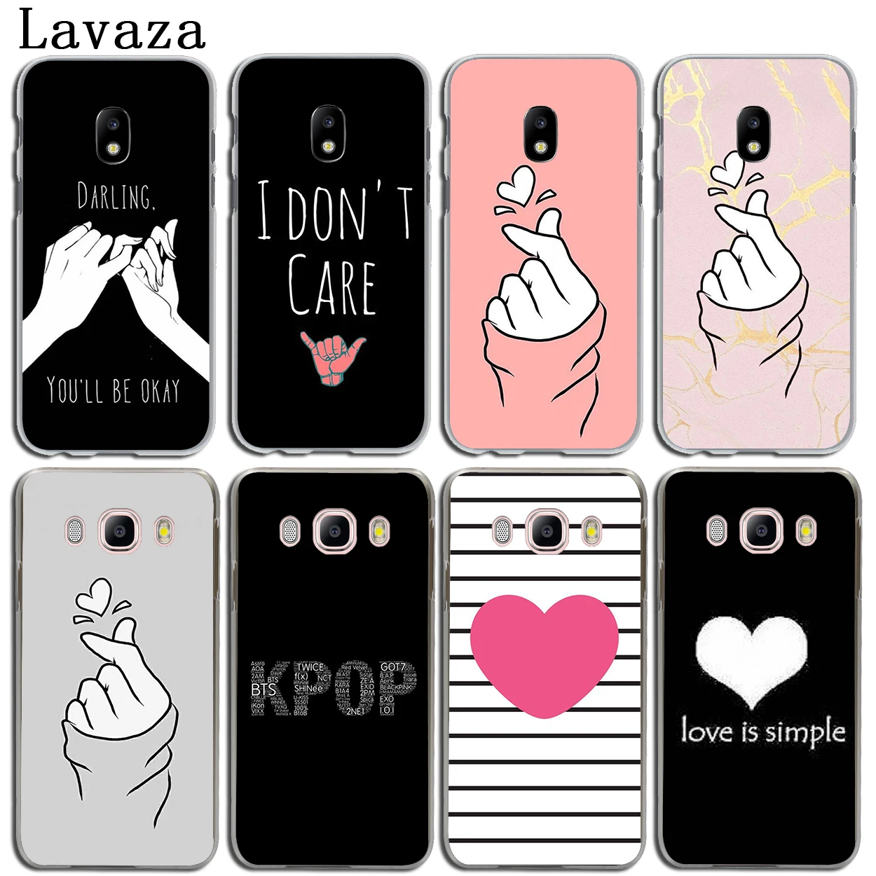

Lavaza Love on the finger kpop heart k pop Phone Case for Samsung Galaxy J7 J6 J5 J3 J1 J2 2016 2015 Prime J7 2017 EU Version