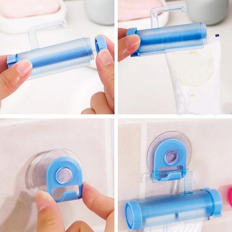 Rolling Squeezer Toothpaste Dispenser Tube Sucker Holder Dental Cream Bathroom Accessories Manual Syringe Dispenser Gadgets