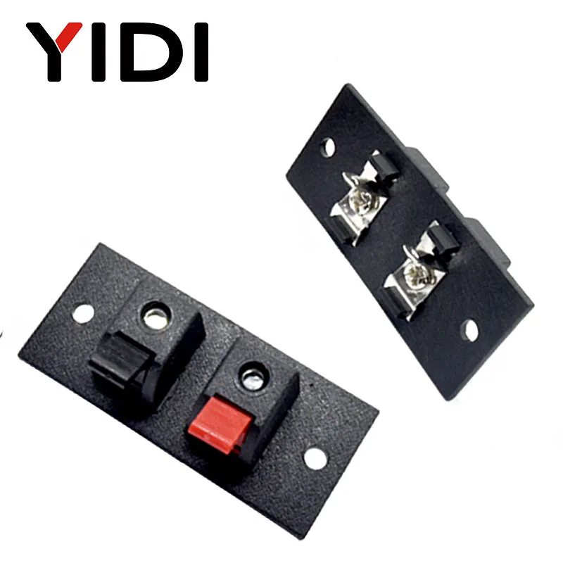 

5 pcs 2 positions 4 poles 3 position Connector Terminal Push in Jack Spring Load Audio Speaker Terminal Breadboard clip
