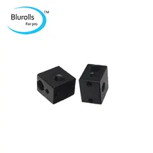 3d printer accessory diy aluminium heater block for V6 hot end black oxide finish top quality