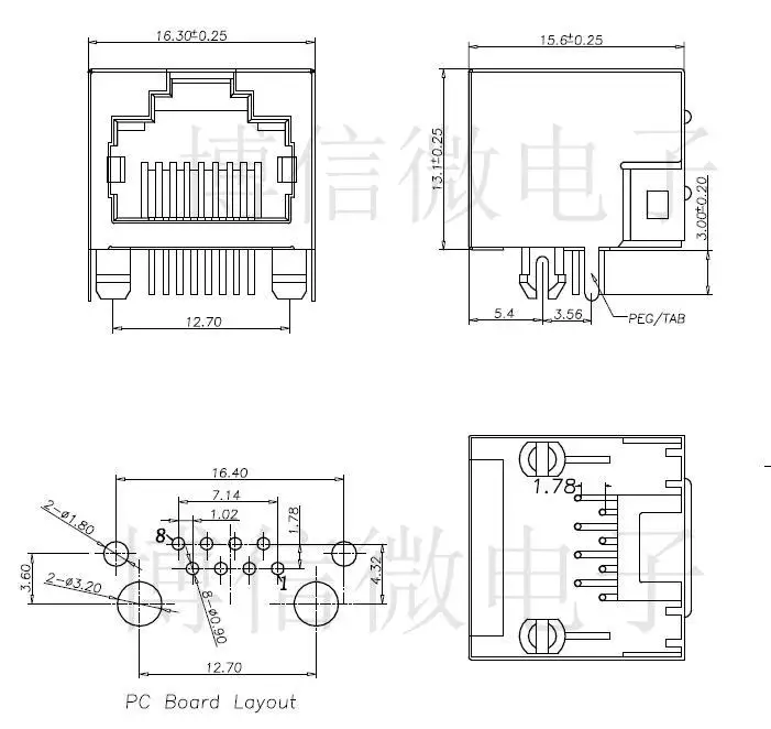 10PCS-Lot-network-interface-RJ45-socket-no-lamp-female-8P8C-cable-socket (2)