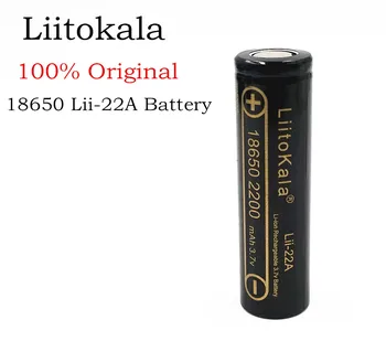 

2018 100% original liitokala lii-22a bateria DE 3.7 v 2200 mah baterias recargables para 18650 / linterna/DE la energ