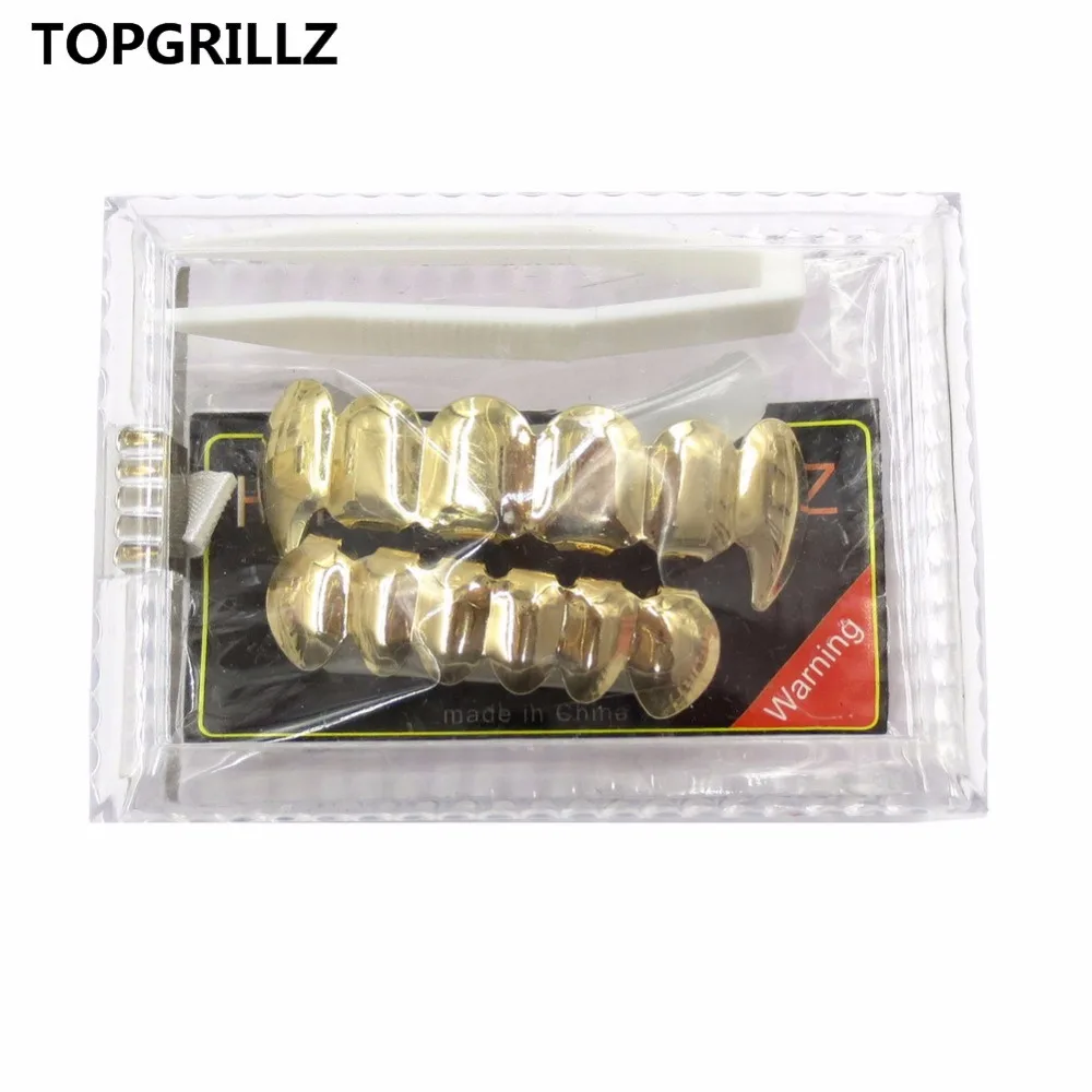 TOPGRILLZ позолоченные накладки на верхние и нижние зубы в стиле хип хоп|hip hop teeth|hip