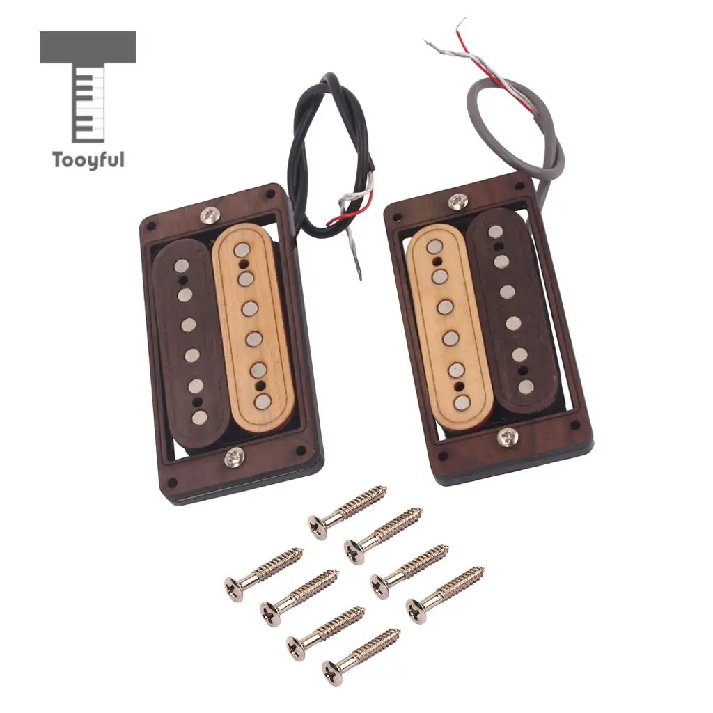 

Tooyful Replacement Maple Humbucker Pickup Bridge Neck Set for ST SG Electric Guitar