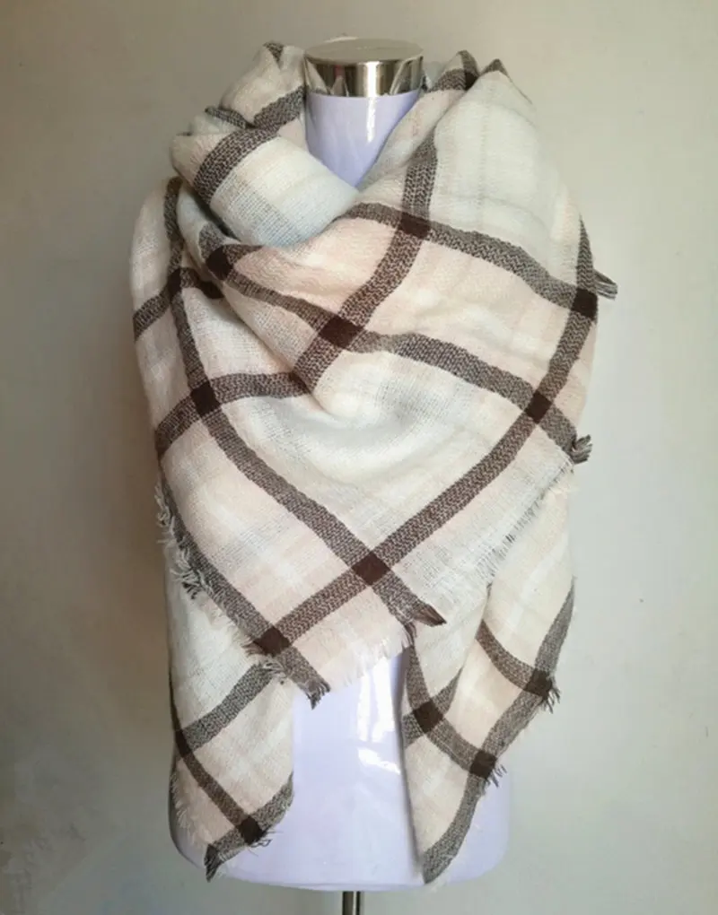 Za одеяло шарф плед кашемировый шарф женский зимний теплый шарф большой квадратный шарф акриловые женские шарфы шали bufandas - Цвет: 37
