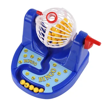 

Bingo Machine Plastic Hand-cranked Simulation Lottery Jackpot Board Game Suitable for Children's Desktop Fun Lotter Game Console