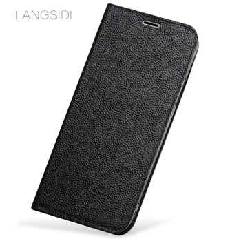 

wangcangli brand phone case ultra-thin small litchi texture clamshell phone cover For iPhone 7 full manual custom processing