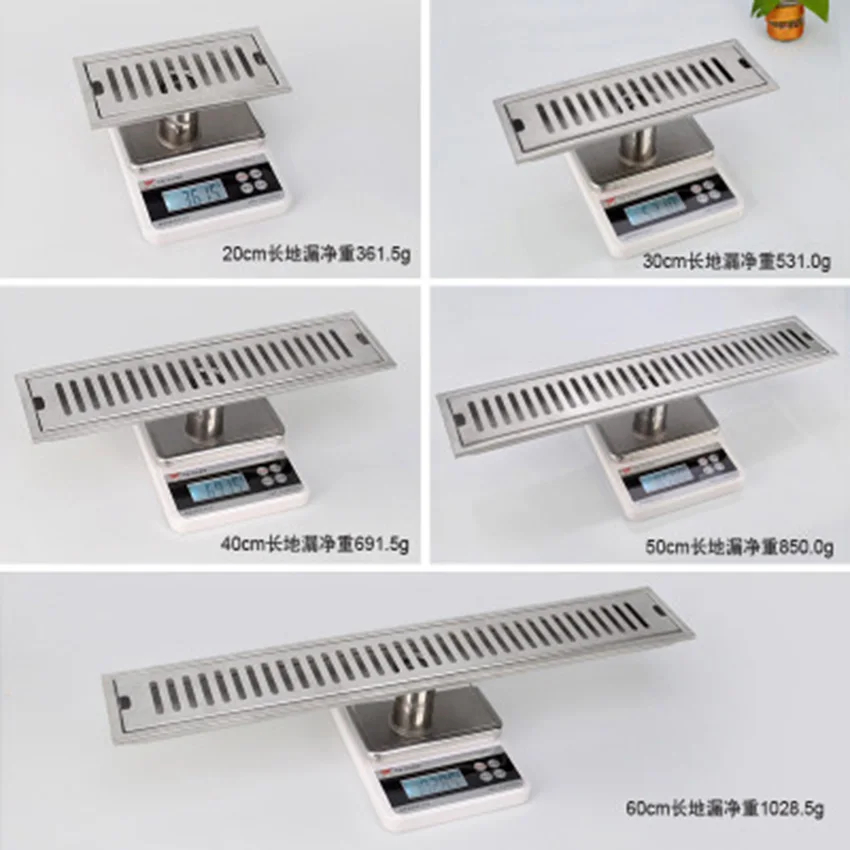 Kaufen LEDFRE Dusche ablauf 304 edelstahl dusche boden ablauf lange Linear entwässerung Kanal ablauf für hotel bad küche frool