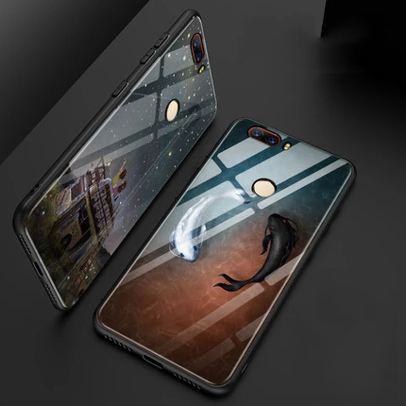 Чехол для Nubia Z17S Роскошный чехол из закаленного стекла с мягкими краями задняя