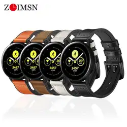 ZLIMSN кожаный ремешок для часов для samsung Galaxy gear S3 S2 huawei Watch gt amazfit ремешок 22 мм Гибридный резиновый и кожаный ремешок