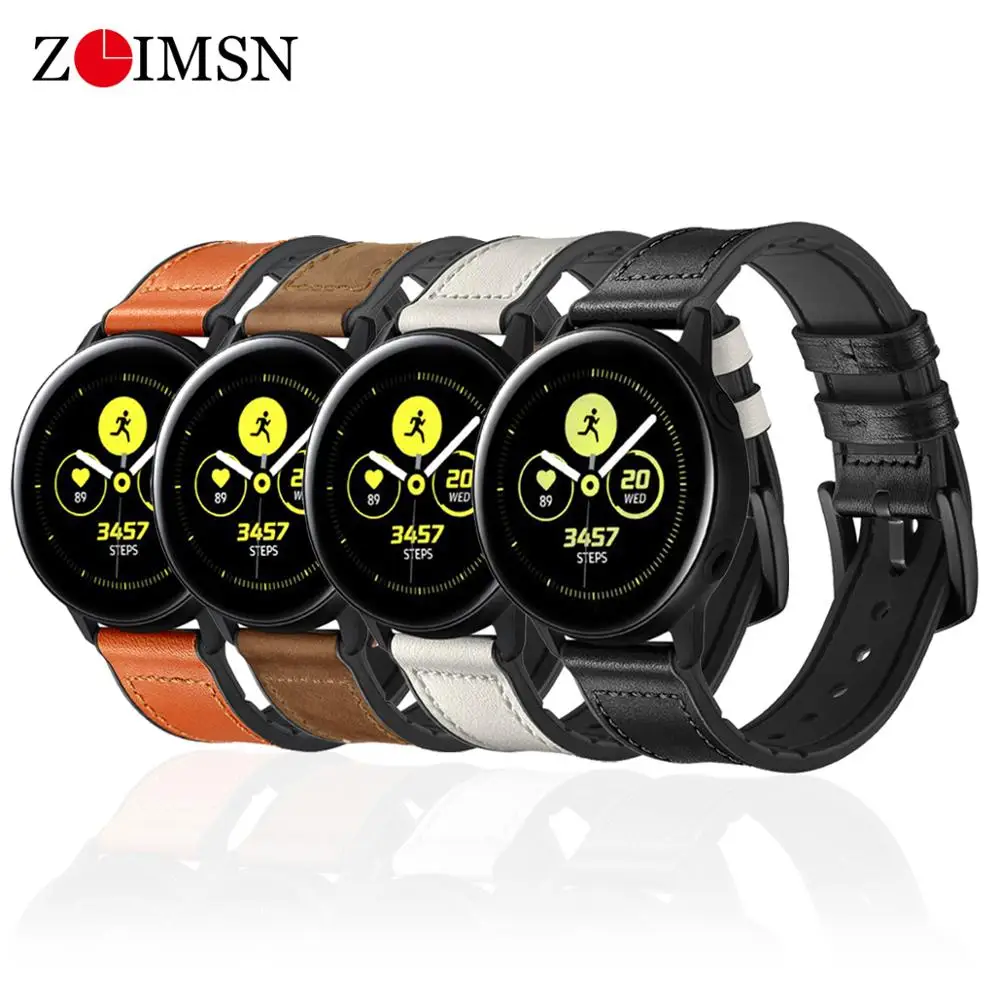 Кожаный ремешок ZLIMSN для часов Samsung Galaxy Gear S3 S2 huawei Watch gt amazfit 22 мм Гибридный