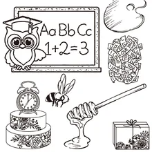ZhuoAng Hot Models Silicone Clear Stamps Seal for DIY Scrapbooking/photo Album Decorative Craft Clear Stamp Chapter