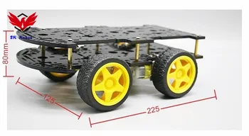 

Smart Car Kit Intelligent Car Chassis 4WD Arduino Suite With Code Disk Speed DIY Rc Toy Remote Control 4 Motor Wheel