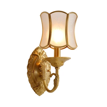 

Nordic LED Glass Wall Lamps Copper LED Corridor Indoor Wall Lights & Lighting Bedroom Bedside Hanging Lamps Decor Fixtures Avize