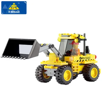 

City Building Blocks Construction Bulldozer Building Block 117pcs Playmobil Enlighten Educational Toys For Children