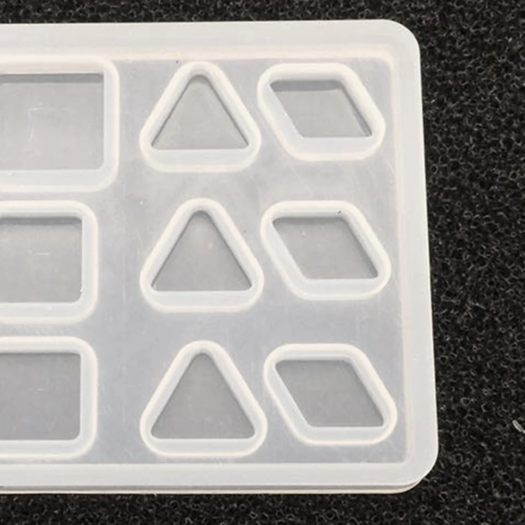 12 Designs Geometric Pendant Necklace Silicone Mould DIY Casting Epoxy Resin Decorative Craft Mold Jewelry Making Mold Tools