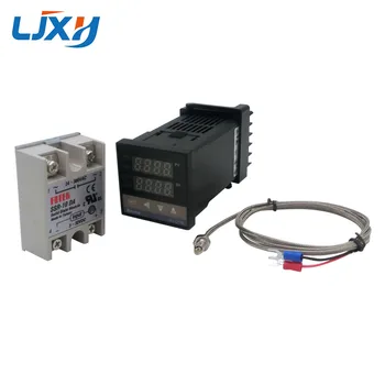 

Digital PID Temperature Controller Thermostat REX-C100 Type K Thermocouple Probe SSR Relay for Control Heater Temperature